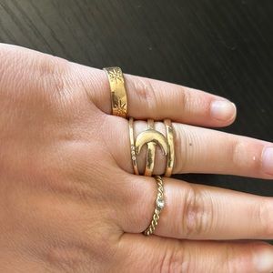 Gold stacker rings